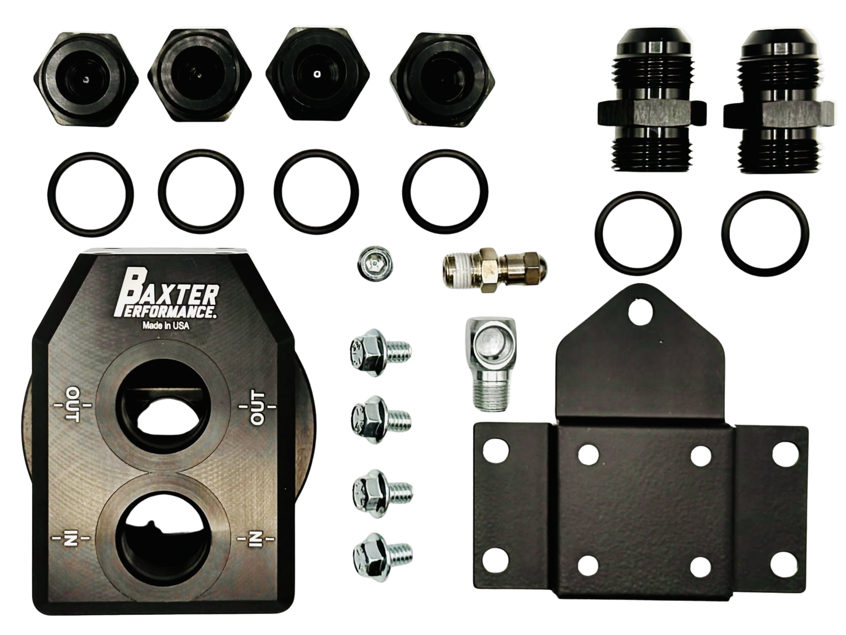 REMOTE OIL FILTER MOUNT 6-PORT UNIVERSAL RU-303-BK thumbnail 1