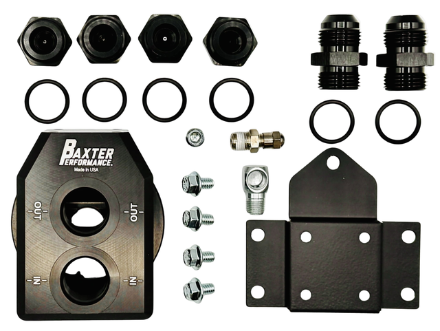 REMOTE OIL FILTER MOUNT 6-PORT UNIVERSAL RU-303-BK